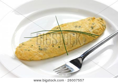 Tortilla francesa con hierbas