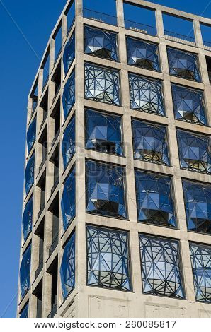 Cape Town, Republic Of South Africa - April 11: Building With Protuberant Windows On April 11, 2018 