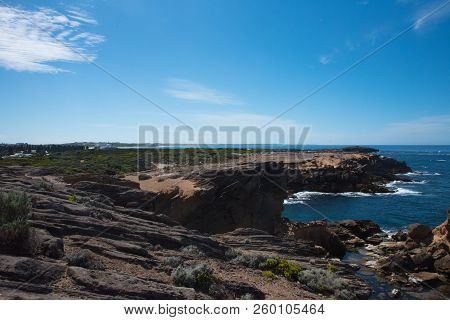 The Cliffs Of Thunder Point Overlooking Lady Bay In Warrnambool, South West Victoria, Australia