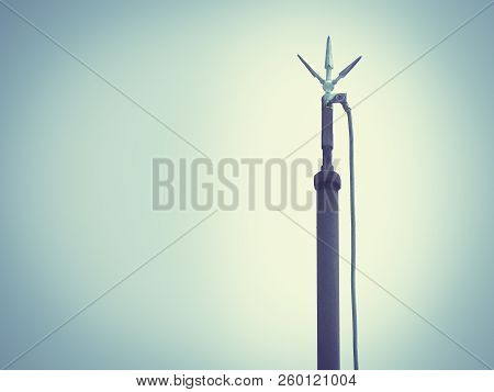 The Lightning Rod With Space For Place Your Text.