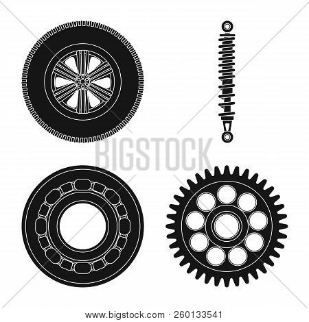 Vector Design Of Auto And Part Sign. Set Of Auto And Car Vector Icon For Stock.