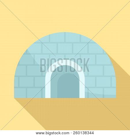 Igloo Icon. Flat Illustration Of Igloo Icon For Web Design