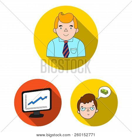 Business Conference And Negotiations Flat Icons In Set Collection For Design.business And Training V