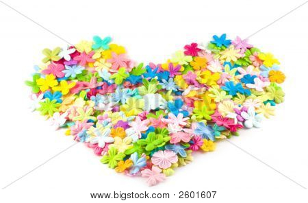 春のお花のハート
