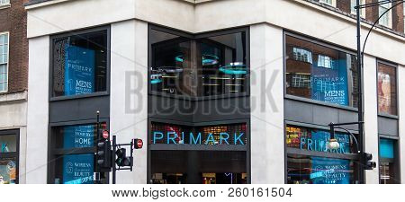 London, Uk - June 9, 2015: Primark Clothing Store On Oxford Street In London. Oxford Street Has Appr