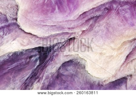 Lilac Background. Charoite. Mineral. Crystal. Natural Abstract B