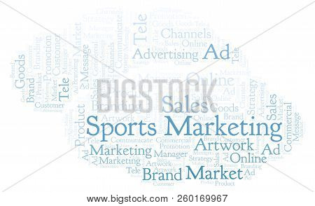 Word Cloud With Text Sports Marketing. Wordcloud Made With Text Only.