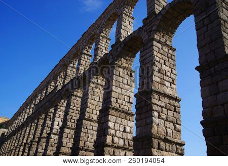 Roman aqueduct of Segovia, Spain, declared World Heritage Sites by UNESCO, Europe