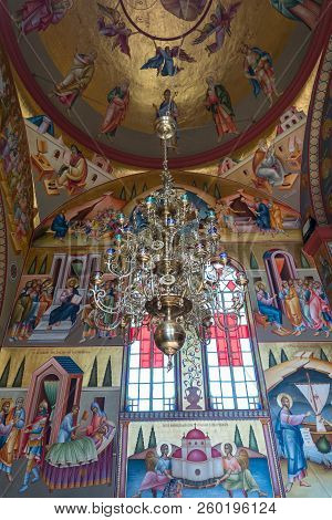 Tiberias, Israel, September 22, 2018 : Interior Of The Greek Orthodox Monastery Of The Twelve Apostl