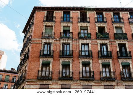 Traditional Housing Building In Lavapies In Madrid