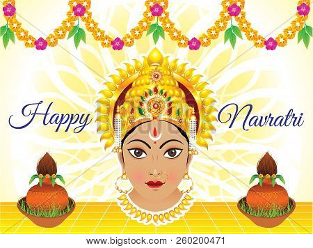 Abstract Artistic Creative Navratri Background Vector Illustration