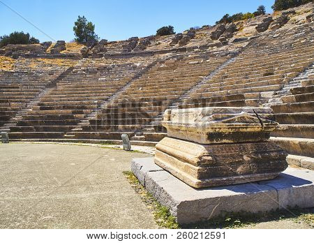 Remains Of The Amphitheatre Of Halicarnassus. Mugla Province, Turkey.