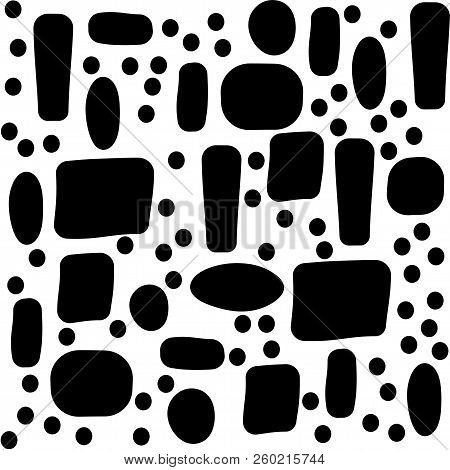 Modern Black And White Geometric Abstract Pattern.