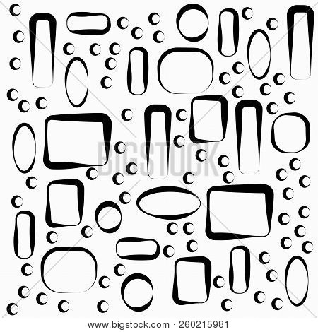 Modern Stylish Black And White Geometric Abstract Pattern.