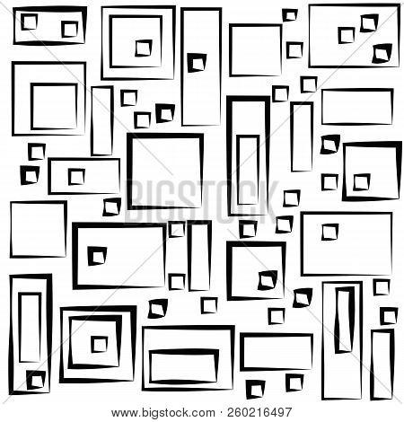 Modern Black And White Geometric Abstract Pattern.