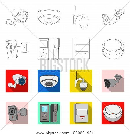 Vector Illustration Of Cctv And Camera Symbol. Set Of Cctv And System Stock Vector Illustration.
