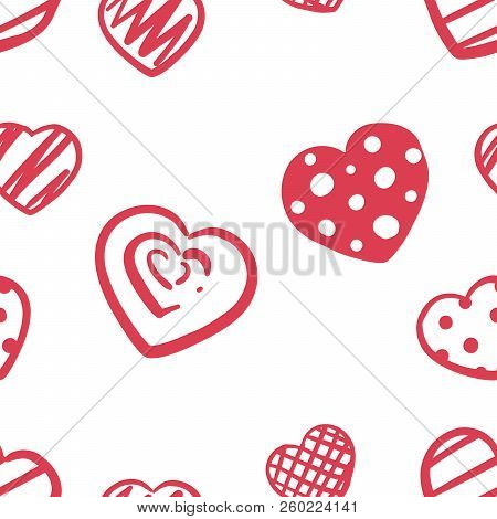 Love, Heart, Doodle Patern -hand Draw. Vector Eps 10
