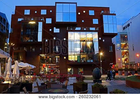 Tallinn, Estonia - August 29, 2018: Scandinavian Architecture Of Rotermann Quarter