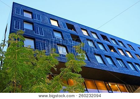 Modern Architecture Of Rotermann Quarter In The Evening In Tallinn, Estonia