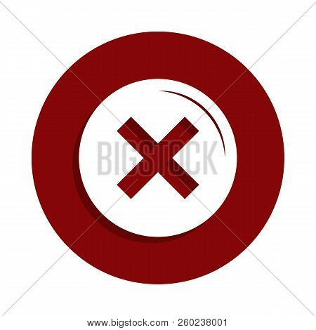 Not Icon In Badge Style. One Of Decline Collection Icon Can Be Used For Ui, Ux