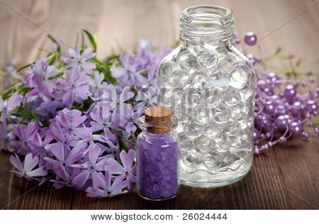 Aromatherapy And Spa - Bath Salt And Flowers
