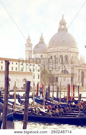 Venice, Italy - April 2012: Venetian Typical Architecture And Monumnets In Tiny Romantic Streets