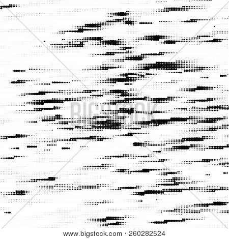 Grunge Halftone Pattern. Pointillism, Stipplism Style. Textured Background With Dots, Circles, Point