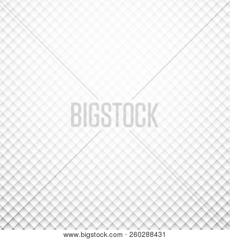 White Background With Rhombus Pattern. Vector Paper Illustration.