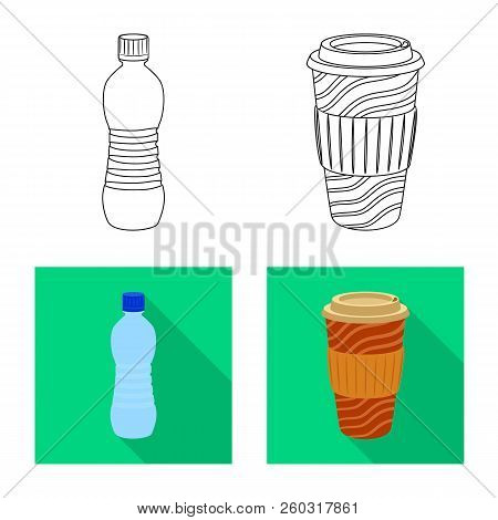 Vector Illustration Of Drink And Bar Icon. Set Of Drink And Party Vector Icon For Stock.