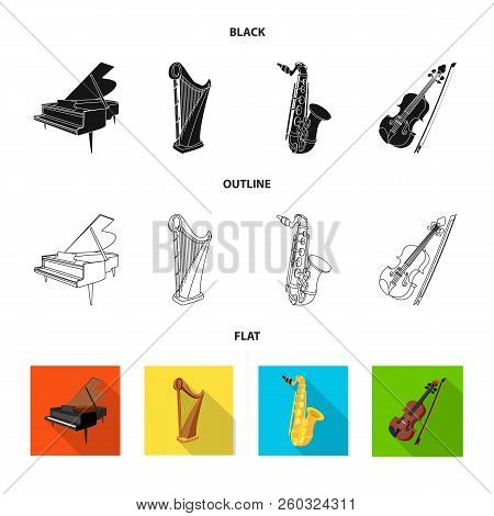 Vector Illustration Of Music And Tune Icon. Collection Of Music And Tool Stock Vector Illustration.