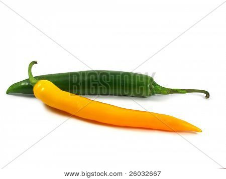 두 개의 핫 칠리 페퍼스