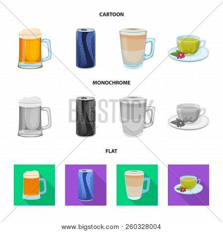 Vector Illustration Of Drink And Bar Icon. Set Of Drink And Party Vector Icon For Stock.