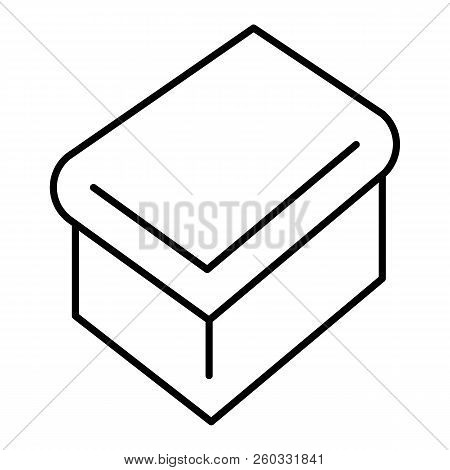 Plastic Food Container Thin Line Icon. Tank Vector Illustration Isolated On White. Plastic Box Outli