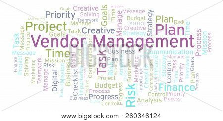 Vendor Management Word Cloud, Made With Text Only