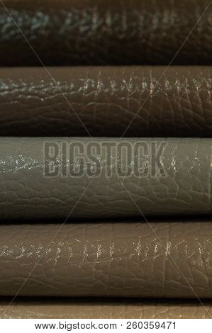 Catalog Of Multicolored Imitation Leather From Matting Fabric Texture Background, Leatherette Fabric