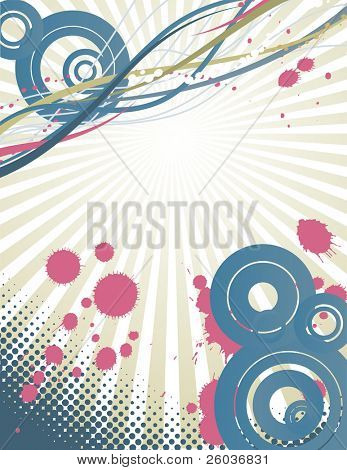 Гранж полутоновых фон. Векторные иллюстрации