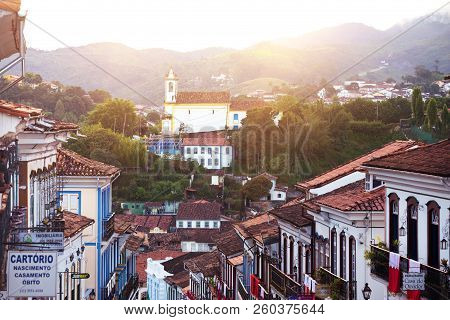 View Of The Historical Town Ouro Preto Brazil