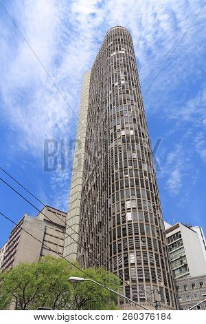 Sao Paulo, Brazil - October 6, 2014: Edificio Italia Building In Downtown Sao Paulo. At 168 M It Is 