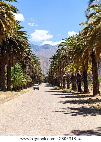 Promenade In Bolivian City Santa Cruz , Which Is Stretched Alongside In The Mountens.