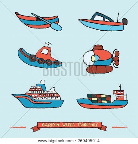 Vector Images Of Ships And Boats In The Cartoon Style