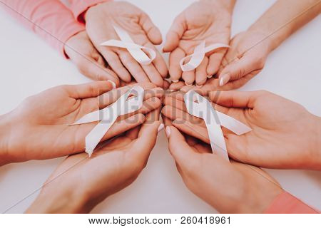 Heath People Support People Who Illness. Style And Support Day. Model And People. Lifestyle With Fam