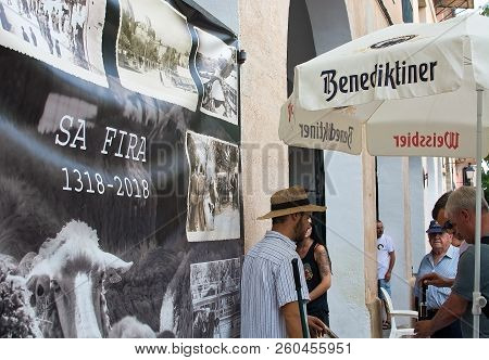 Mallorca, Spain - September 5, 2018: Poster Of Sineu Market And 700 Year Celebration In The Sineu Ma