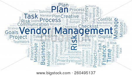 Vendor Management Word Cloud, Made With Text Only