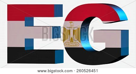 3d Standard Country Code Letters - Abbreviation Standart Code - Egypt