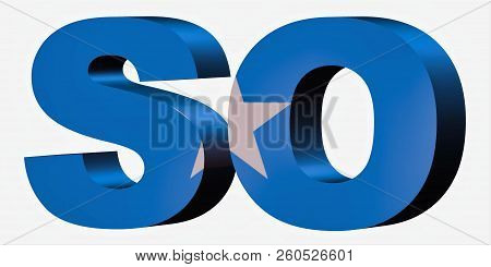 3d Standard Country Code Letters - Abbreviation Standart Code - Somalia
