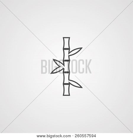 Bamboo Plant Outline Icon. Linear Style Sign For Mobile Concept And Web Design. Indian Cane Simple L
