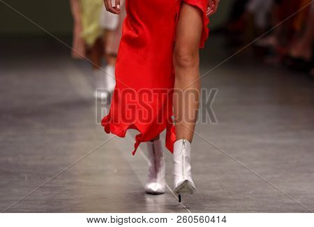 Kyiv, Ukraine - September 3, 2018: Close-up Details Of Creation By Designer T.mosca During Ukrainian