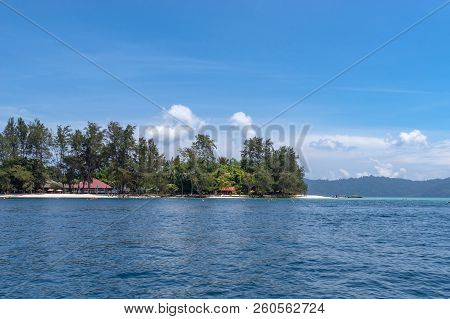 View From Beach On The Mamutik Island, Sabah, Malaysia.