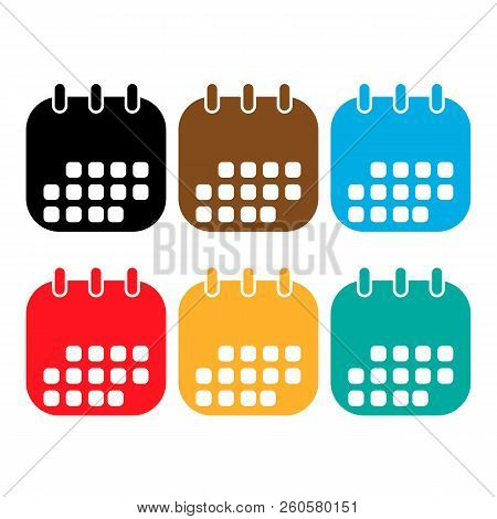 Color Calendars Icon. New Year's Day On The Calendar.2018 December 31,