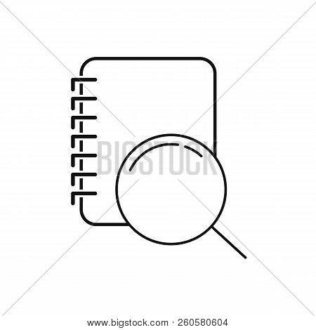 Checklist Search Icon. Vector Flat Style Symbol.